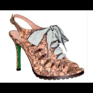 Donald Pliner Lisa Ilyna Cork Caged Bow Pumps